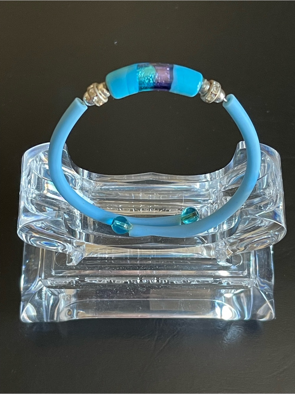 New Blue art Glass Bracelet.